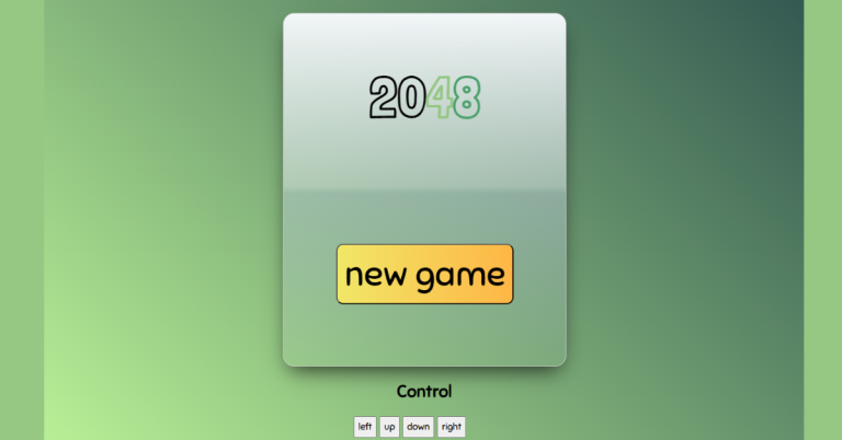 Create 2048 Game Code Using Html And JavaScript