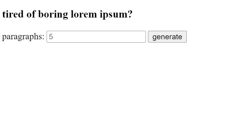 Lorem Ipsum Generator Using HTML,CSS and JavaScript Code