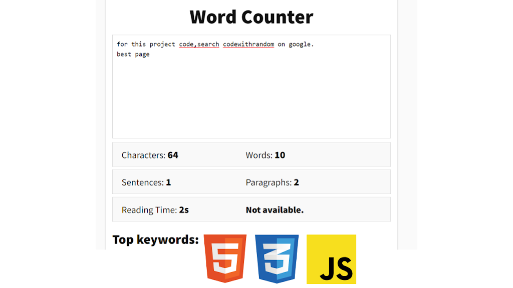 Word and Character Counter using HTML CSS and JavaScript - GeeksforGeeks