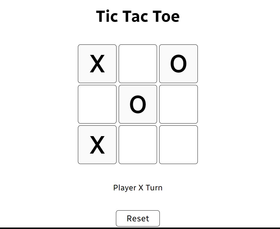  Tic Tac Toe Using HTML,CSS and JavaScript