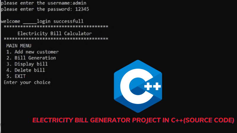 Electricity Bill Generator Project In C++(Source Code)