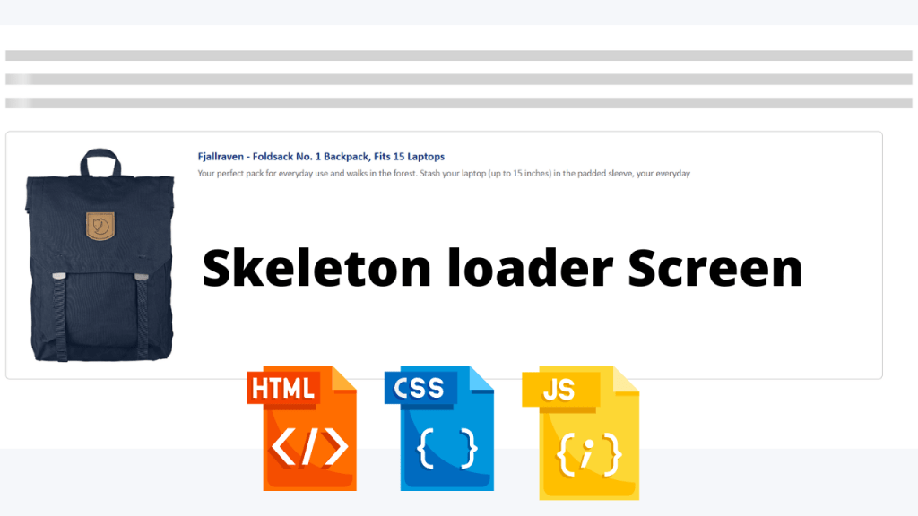 How to Build a Skeleton loader Screen with CSS JavaScript