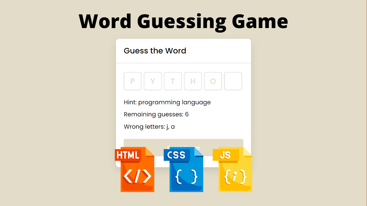 With Random How To Create A Word Guessing Game In CSS JavaScript