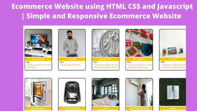 How To Make Ecommerce Website Using HTML And CSS Step By Step