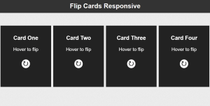 Responsive 3D Flip Card Using HTML and CSS