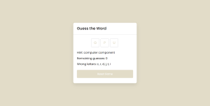 Word Guessing Game Using JavaScript