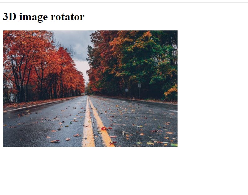3D image rotation Html code