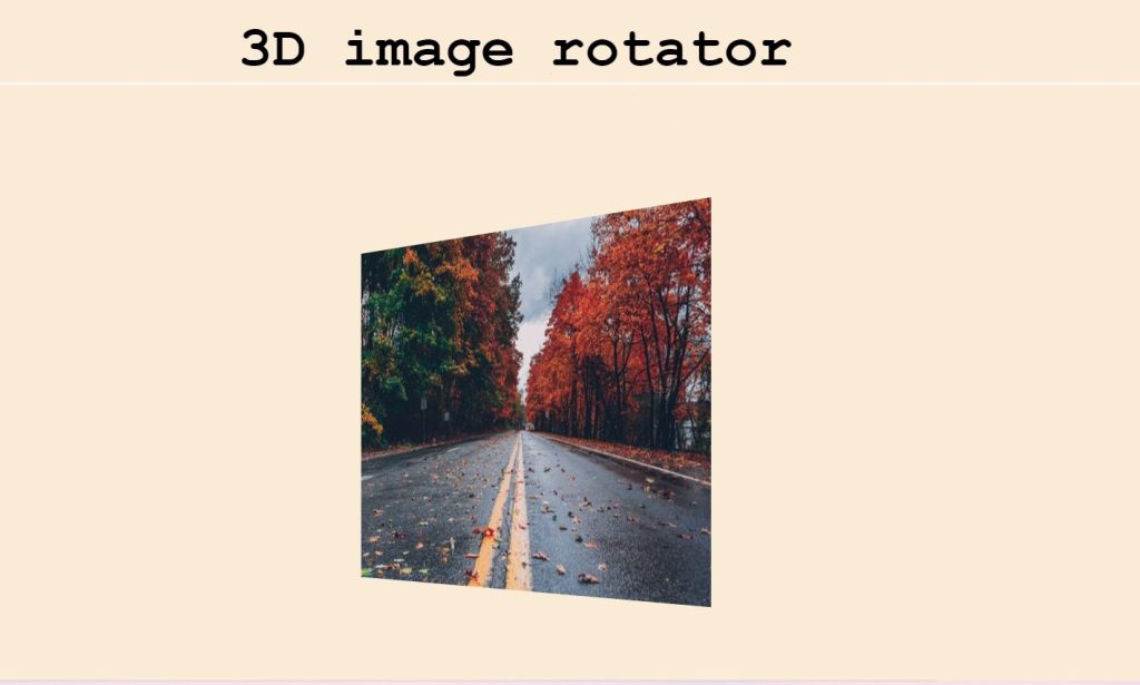 3D image rotation