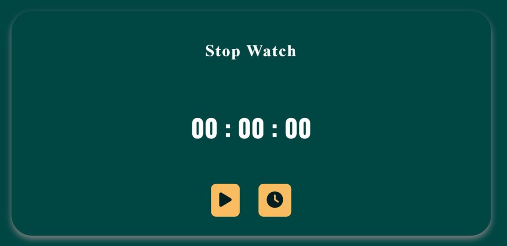 Create a Simple Stopwatch Using Html,Css And JavaScript (Source Code) 