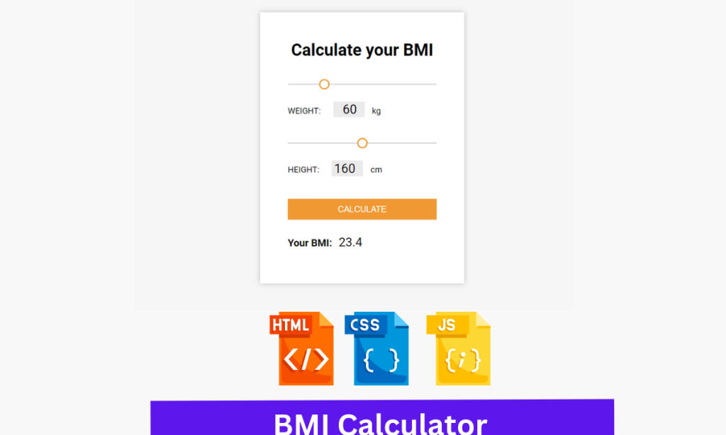 BMI Calculator Using HTML And JavaScript (Source Code)