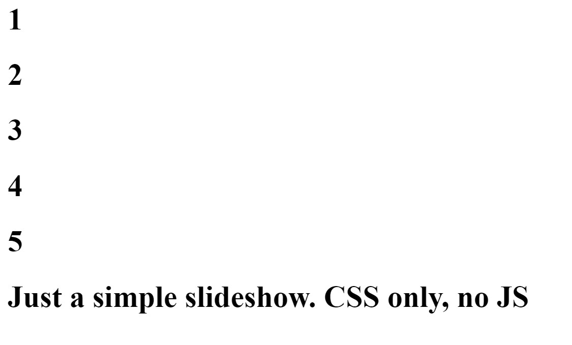 How to Create Slideshow With HTML and CSS Only?