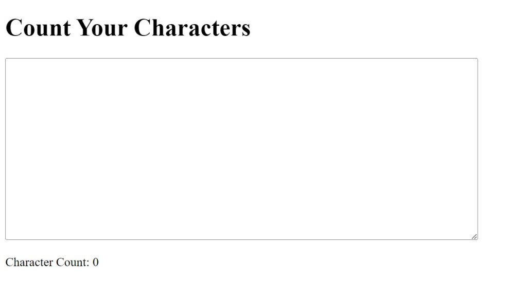 Character Count Using HTML CSS And JAVASCRIPT( Source Code)