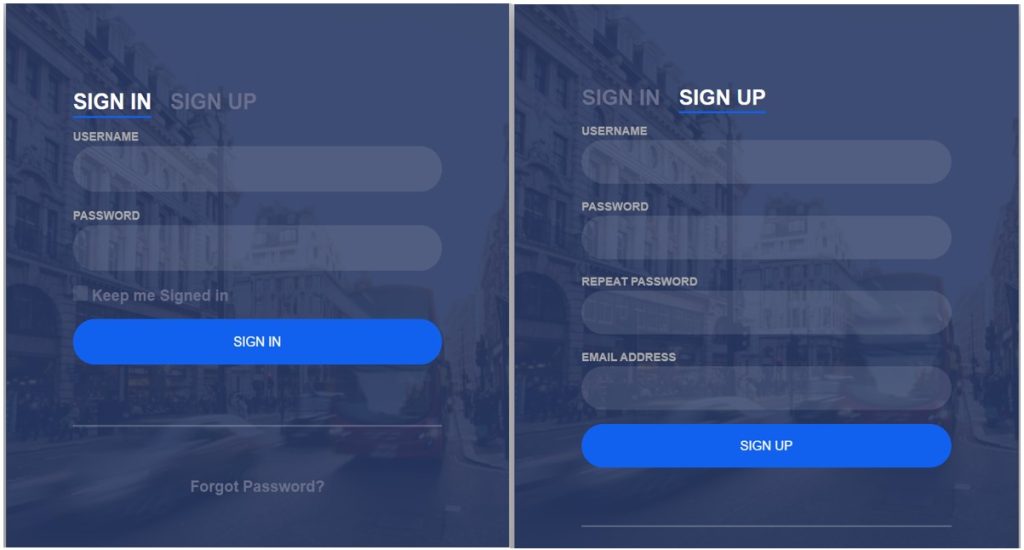Login And Registration Form In Html And Css With Source Code