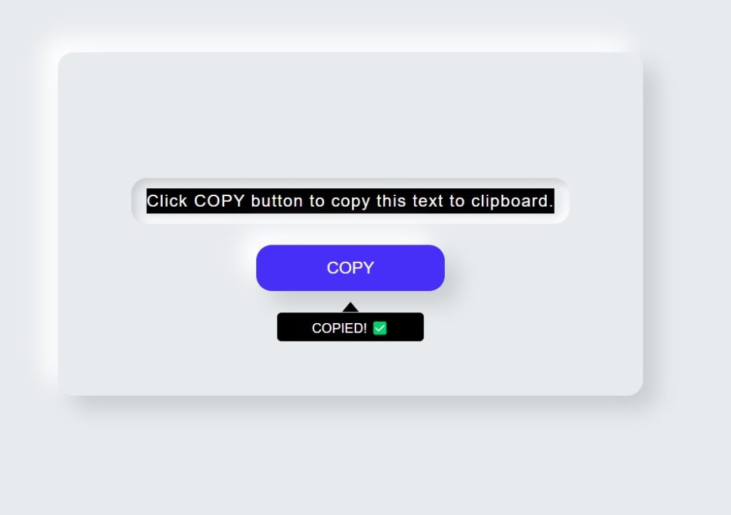 copy text button javascript