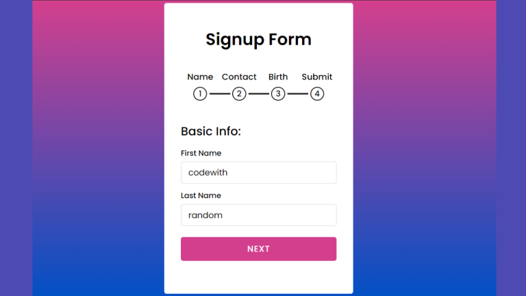 multi-step-form-with-step-progress-bar-using-javascript