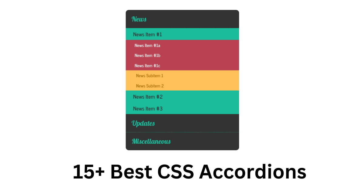 15+ Best CSS Accordions