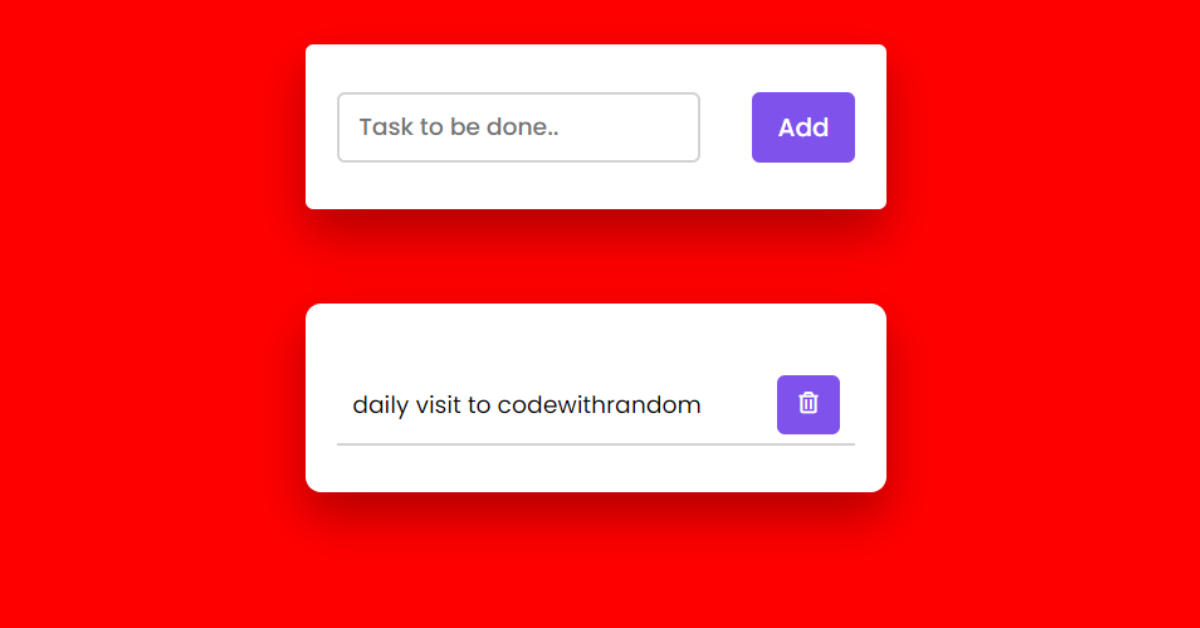 Create A To Do List Using HTML CSS JavaScript