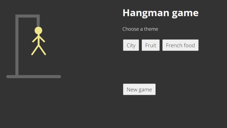 Hangman Game Using Html Css And Javascript