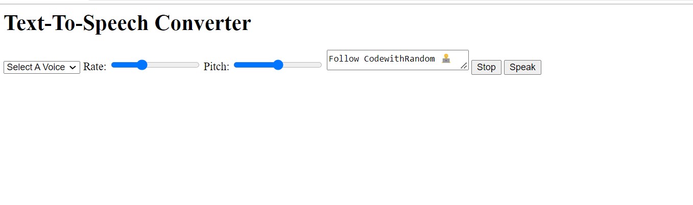 Text To Speech Using HTML And JavaScript (Source Code)