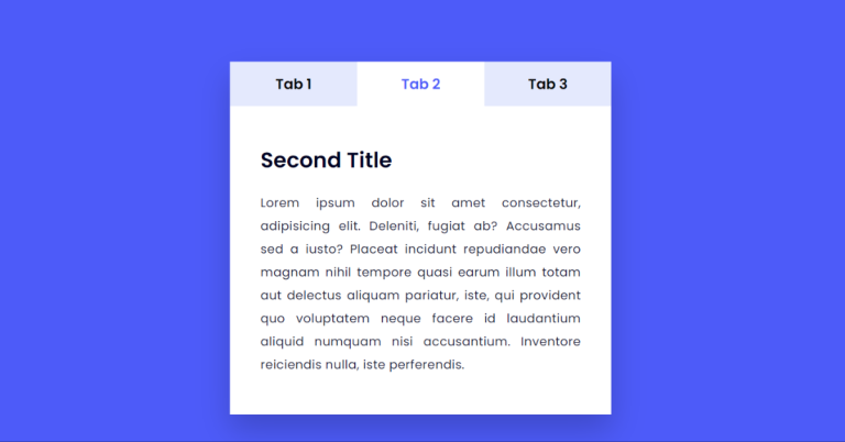 How To Create Tabs using HTML, CSS & JavaScript