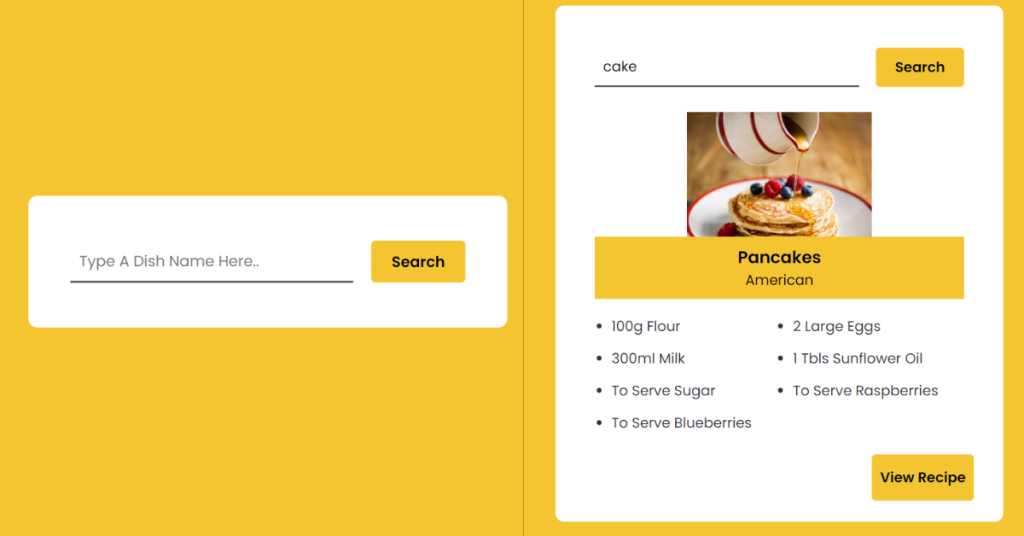 Recipe App Using HTML, CSS & JavaScript - CodeWithRandom