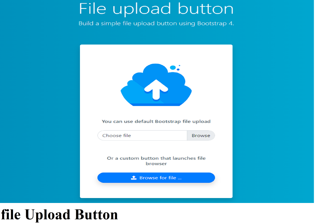 File Upload Button Design Using Bootstrap