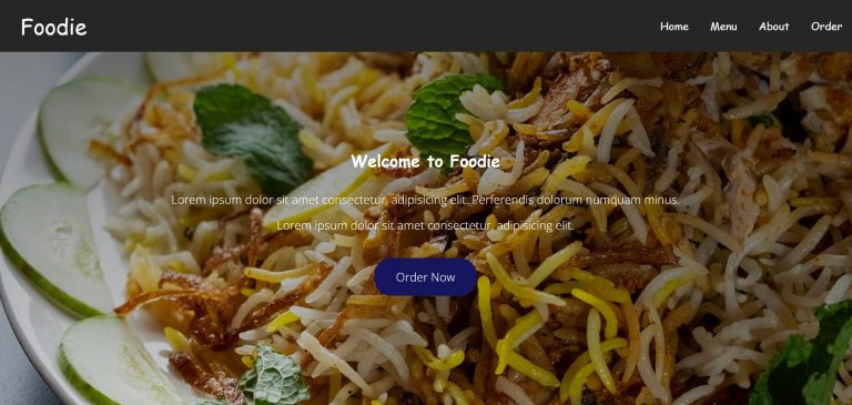 Restaurant Website Using HTML & CSS (With Source Code)