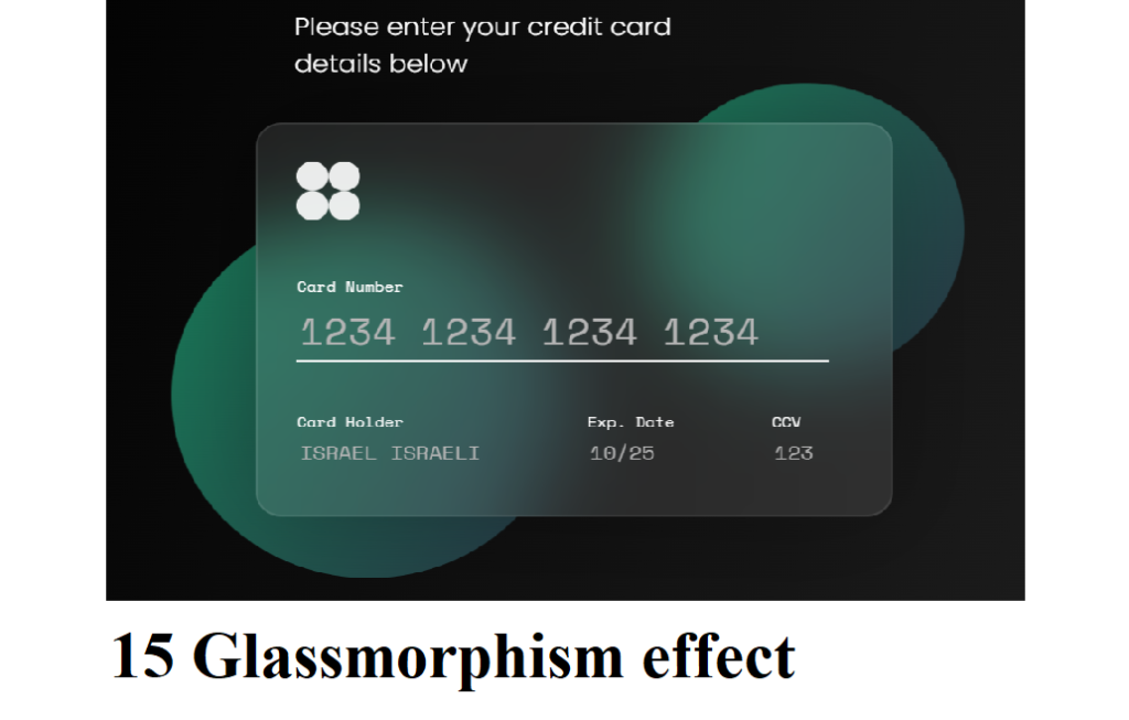 CSS Glassmorphism Effects