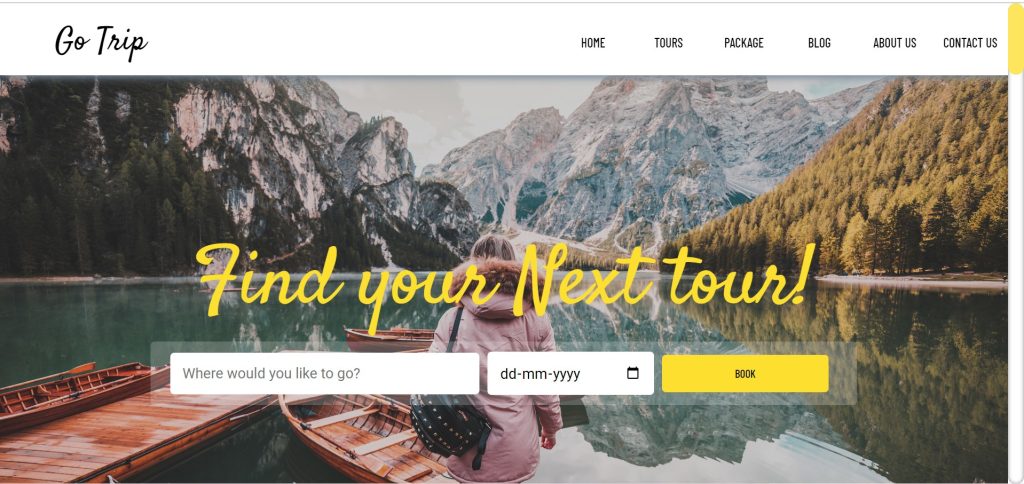 Travel/Tourism Website Using HTML and CSS