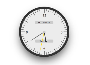 Analog Clock using HTML, CSS and JavaScript
