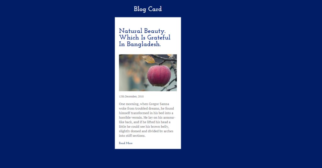CSS Blog Card Design