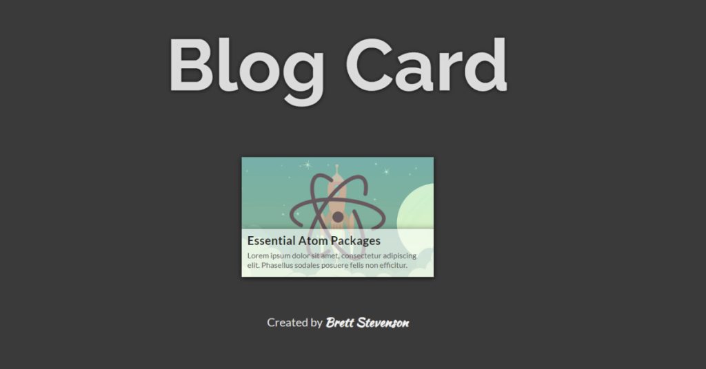 CSS Blog Card Design