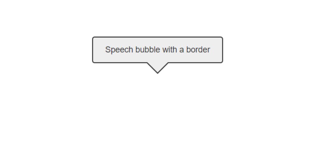 speech bubble using html