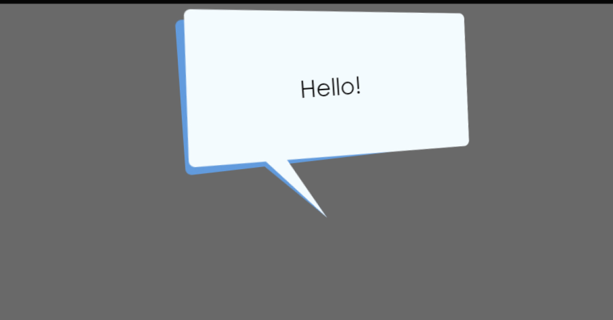 speech bubble in css