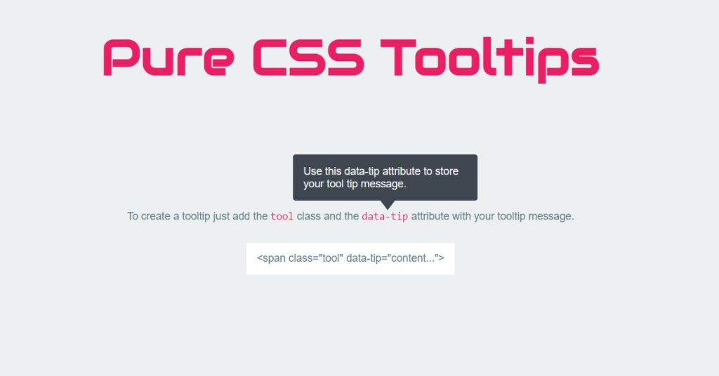 Best 15 CSS Tooltip Designs Templates