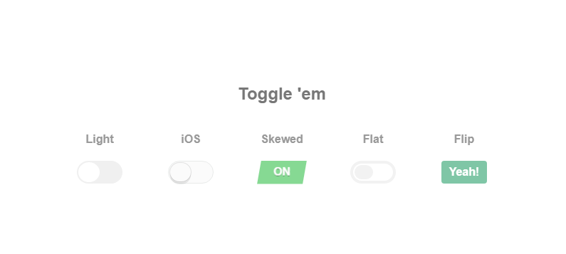 22 CSS Toggle Switches