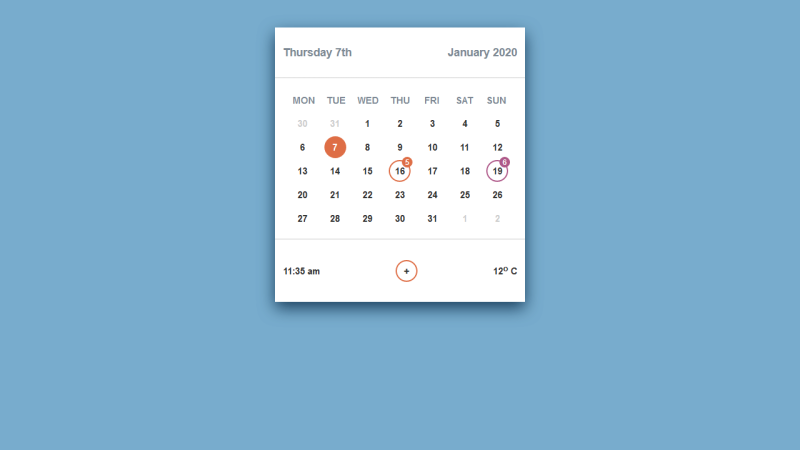 23+ Best CSS Calendar (Demo + Code)