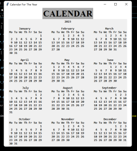 Gui Calendar