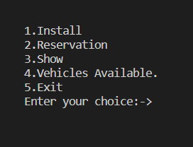 Vehicle Seat Reservation System using C++