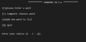 Build a Hangman Game in C++(Source Code) Hangman Game in C++