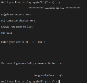 Build a Hangman Game in C++(Source Code) Hangman Game in C++