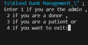 Simple Blood Donation System using C++ 