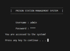 Prison Management System using C++