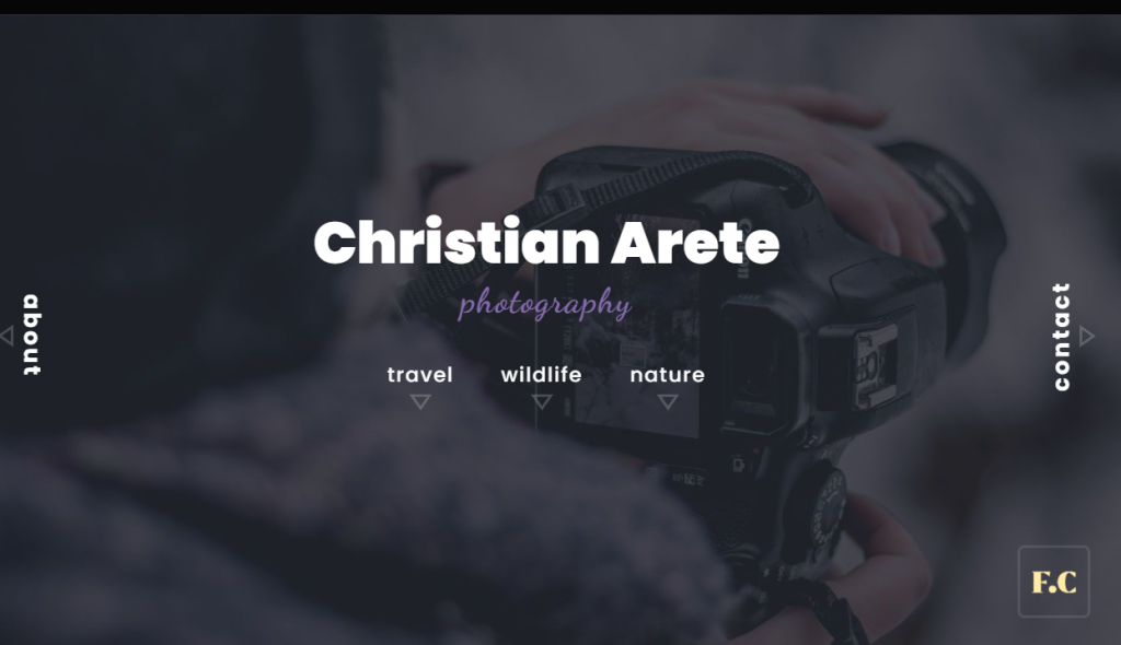 Photography Website Using HTML and CSS