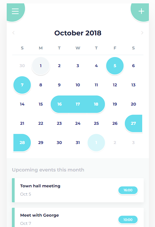 15+ CSS Calendars - CodeWithRandom