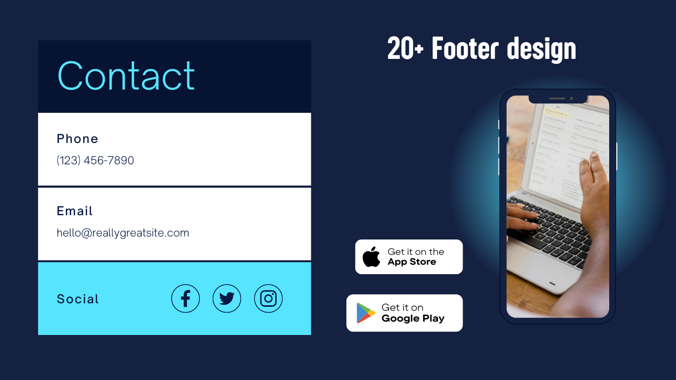 Footer UI by Stephanie on Dribbble