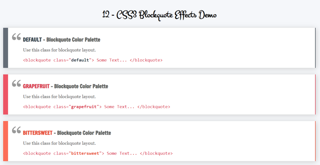 20+ Beautiful CSS Blockquotes - CodeWithRandom