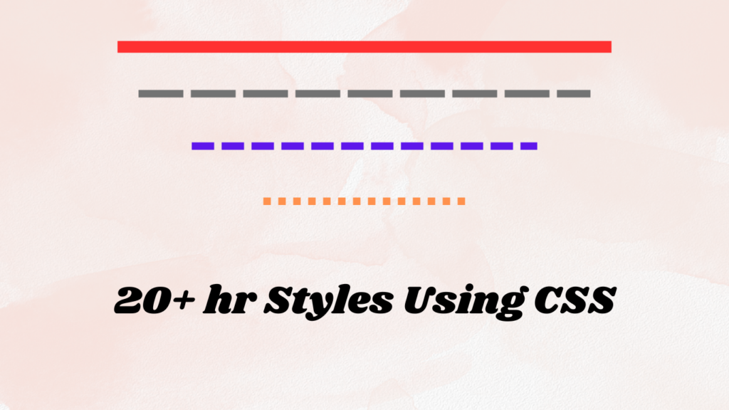 20+ Beautiful HTML  Styles Using CSS