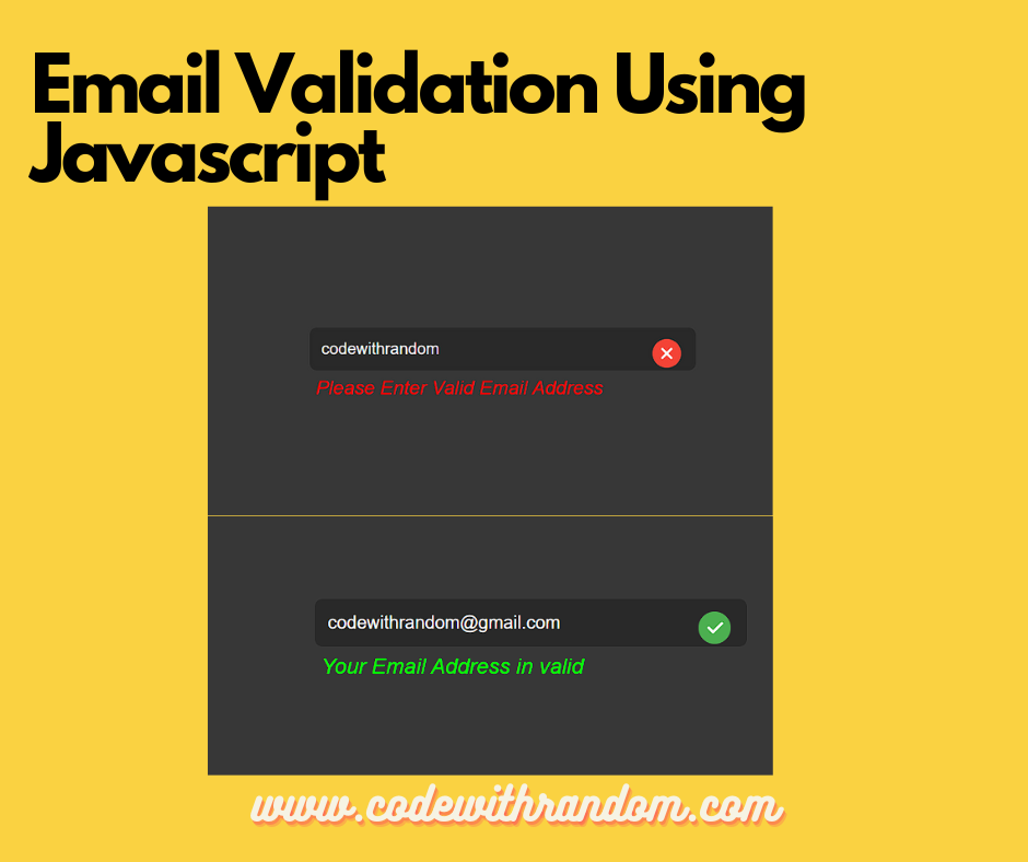 Email validation using Javascript